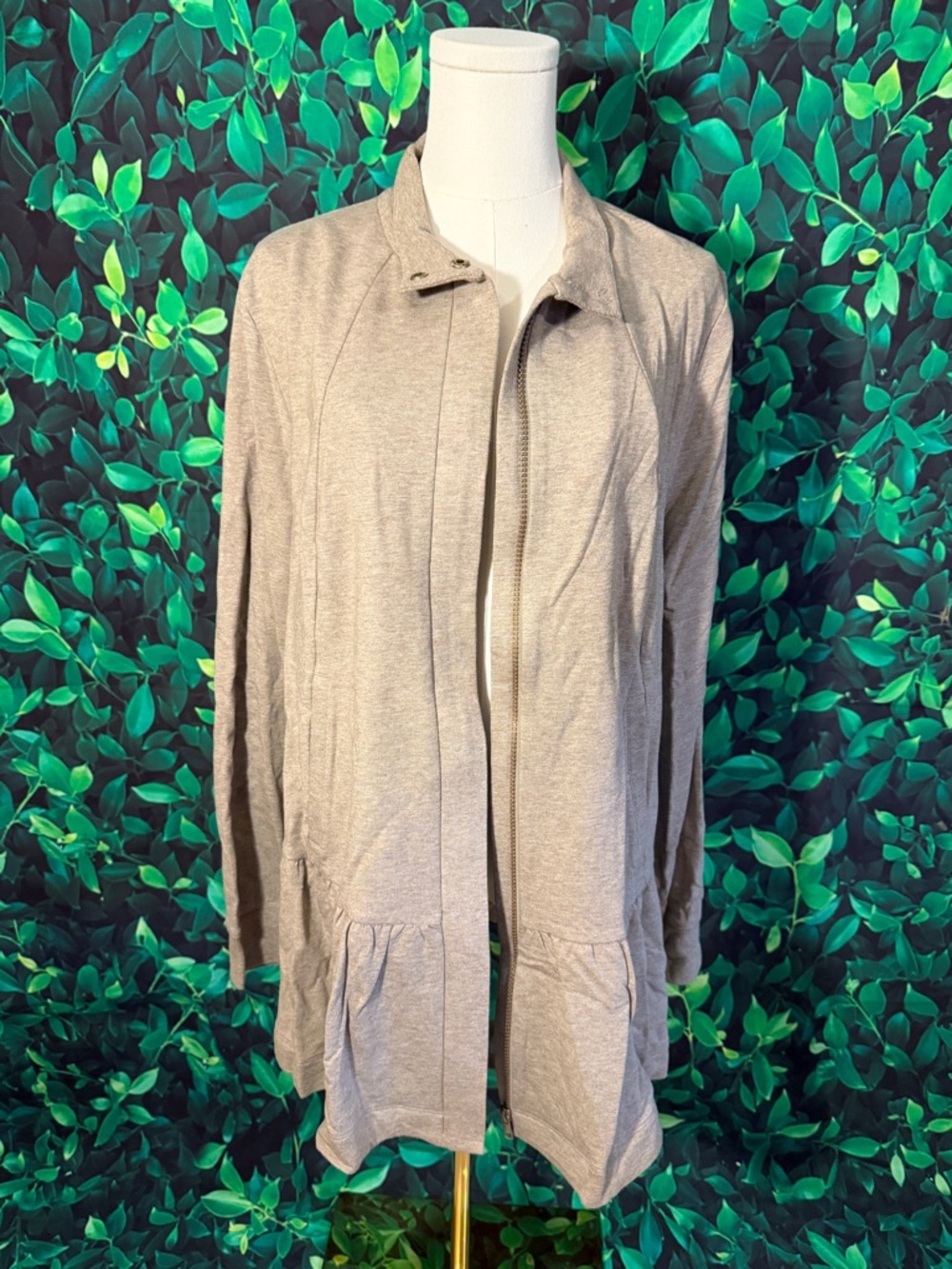 CAbi Taupe Weekend Topper Lightweight Jacket